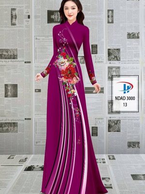 Vải Áo Dài Hoa In 3D AD NDAD 3000 28