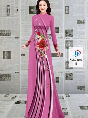 Vải Áo Dài Hoa In 3D AD NDAD 3000 30