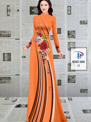 Vải Áo Dài Hoa In 3D AD NDAD 3000 32