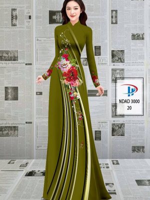 Vải Áo Dài Hoa In 3D AD NDAD 3000 35