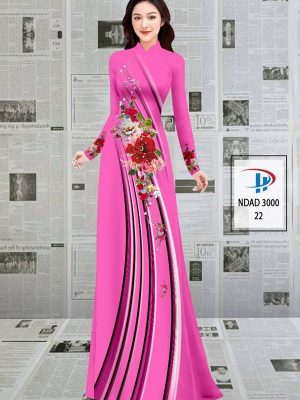 Vải Áo Dài Hoa In 3D AD NDAD 3000 37
