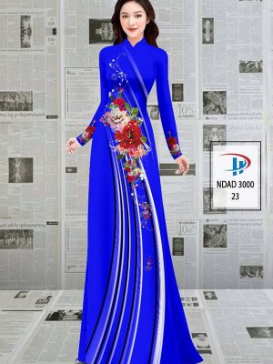 Vải Áo Dài Hoa In 3D AD NDAD 3000 38