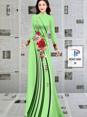 Vải Áo Dài Hoa In 3D AD NDAD 3000 39
