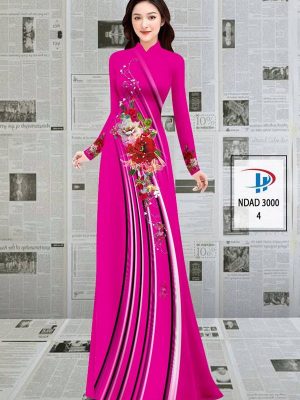 Vải Áo Dài Hoa In 3D AD NDAD 3000 44