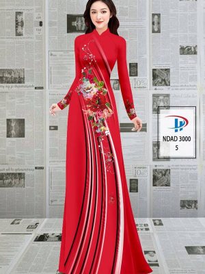 Vải Áo Dài Hoa In 3D AD NDAD 3000 45