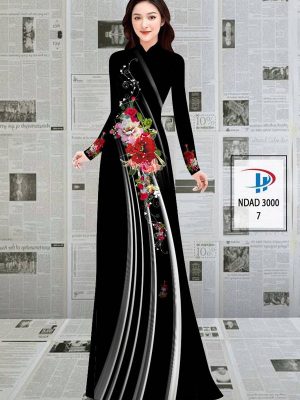 Vải Áo Dài Hoa In 3D AD NDAD 3000 47