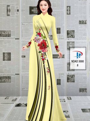 Vải Áo Dài Hoa In 3D AD NDAD 3000 48