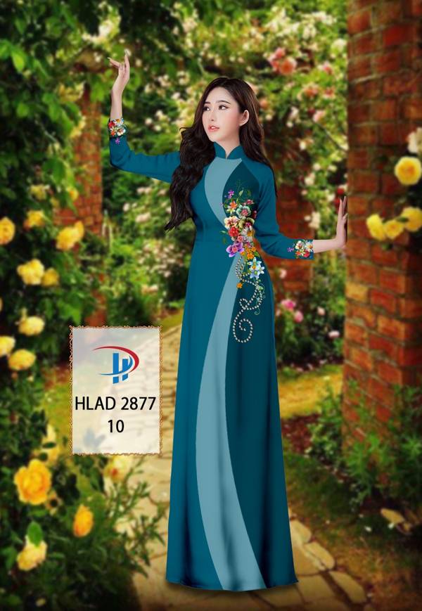 Vải Áo Dài Hoa In 3D AD HLAD 2877 49