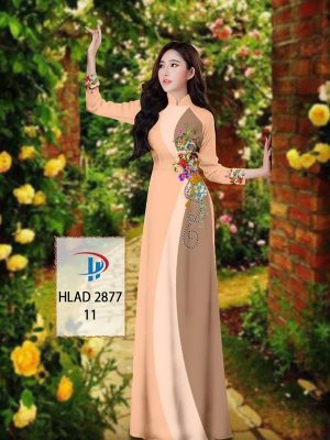 Vải Áo Dài Hoa In 3D AD HLAD 2877 25