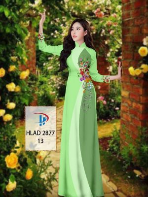 Vải Áo Dài Hoa In 3D AD HLAD 2877 27