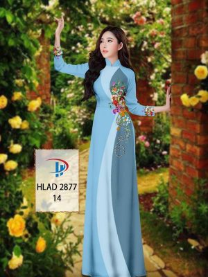 Vải Áo Dài Hoa In 3D AD HLAD 2877 28