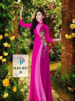 Vải Áo Dài Hoa In 3D AD HLAD 2877 34