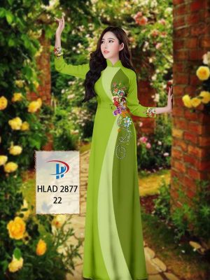 Vải Áo Dài Hoa In 3D AD HLAD 2877 36