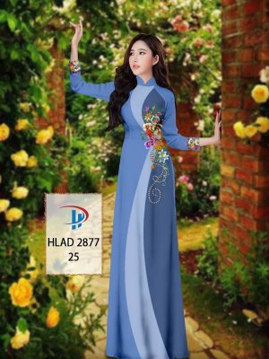 Vải Áo Dài Hoa In 3D AD HLAD 2877 44