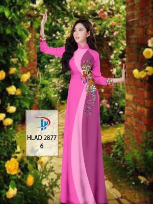 Vải Áo Dài Hoa In 3D AD HLAD 2877 45