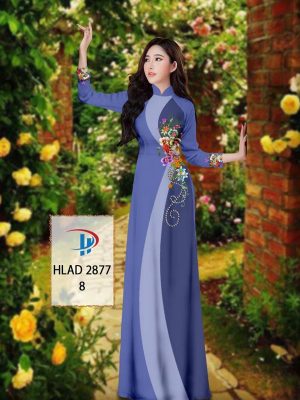 Vải Áo Dài Hoa In 3D AD HLAD 2877 47