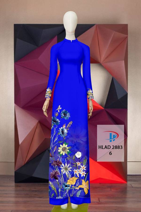 Vải Áo Dài Hoa In 3D AD HLAD 2883 49