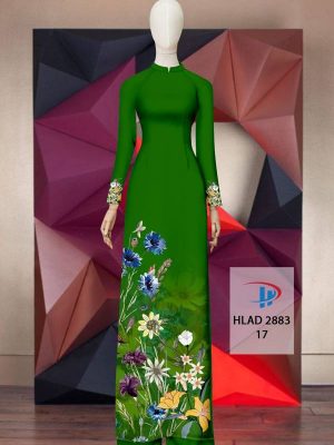 Vải Áo Dài Hoa In 3D AD HLAD 2883 35
