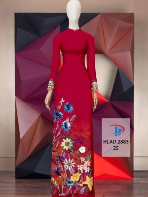 Vải Áo Dài Hoa In 3D AD HLAD 2883 43