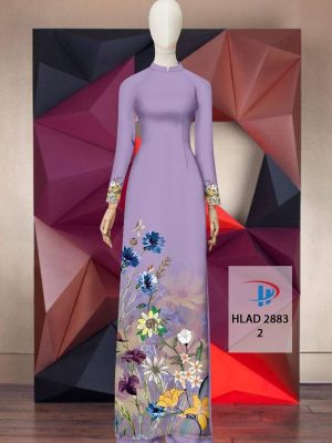 Vải Áo Dài Hoa In 3D AD HLAD 2883 45