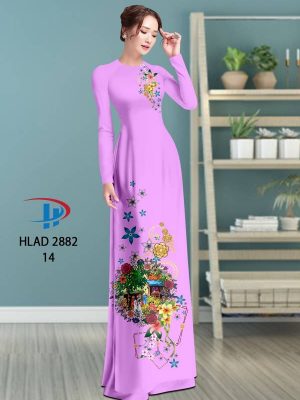 Vải Áo Dài Hoa In 3D AD HLAD 2882 26