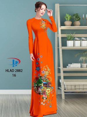 Vải Áo Dài Hoa In 3D AD HLAD 2882 28