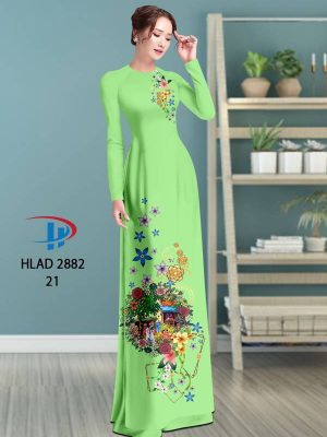 Vải Áo Dài Hoa In 3D AD HLAD 2882 33