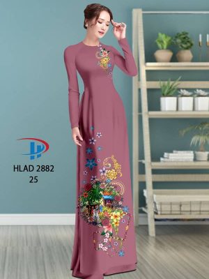 Vải Áo Dài Hoa In 3D AD HLAD 2882 37
