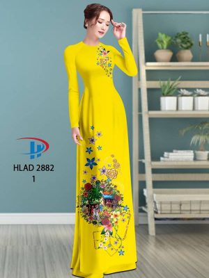 Vải Áo Dài Hoa In 3D AD HLAD 2882 38