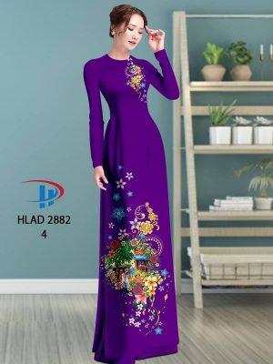 Vải Áo Dài Hoa In 3D AD HLAD 2882 41
