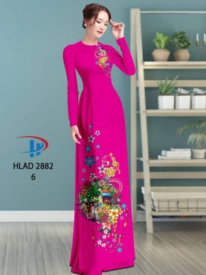 Vải Áo Dài Hoa In 3D AD HLAD 2882 43