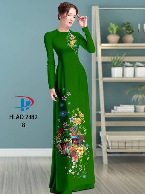 Vải Áo Dài Hoa In 3D AD HLAD 2882 45