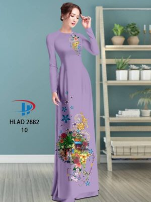 Vải Áo Dài Hoa In 3D AD HLAD 2882 47