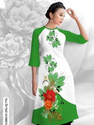 Vải Áo Dài Hoa In 3D AD GH8133 25
