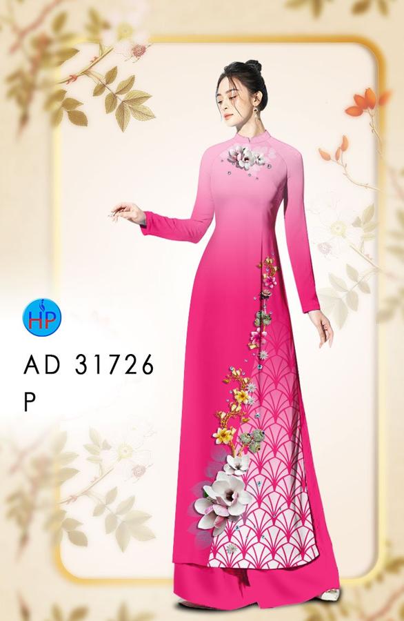 Vải Áo Dài Hoa In 3D AD 31726 - Vải áo dài My My