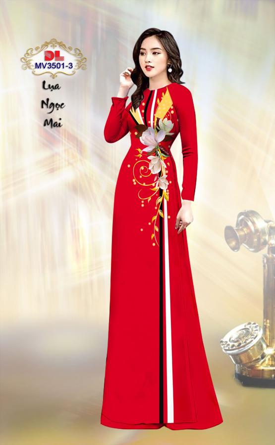 Vải Áo Dài Hoa In 3D AD MV3501 8
