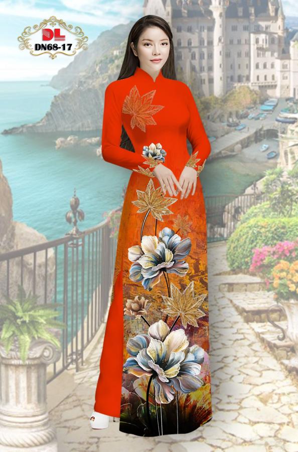Vải Áo Dài Hoa In 3D AD DN68 6