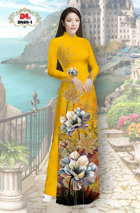 Vải Áo Dài Hoa In 3D AD DN68 45