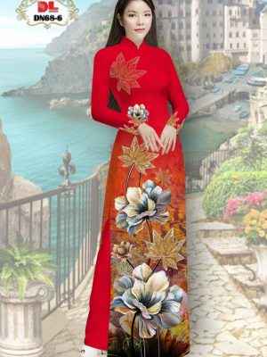 Vải Áo Dài Hoa In 3D AD DN68 30