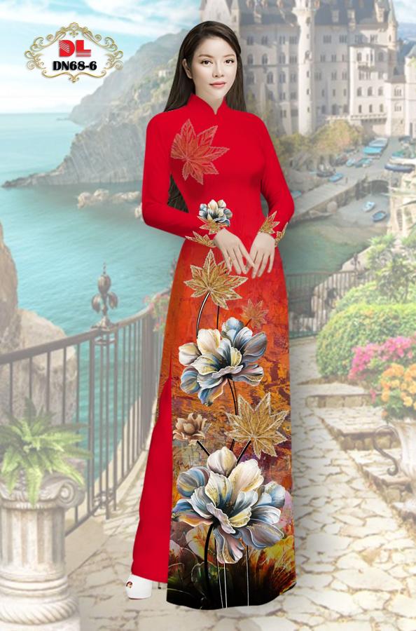 Vải Áo Dài Hoa In 3D AD DN68 13