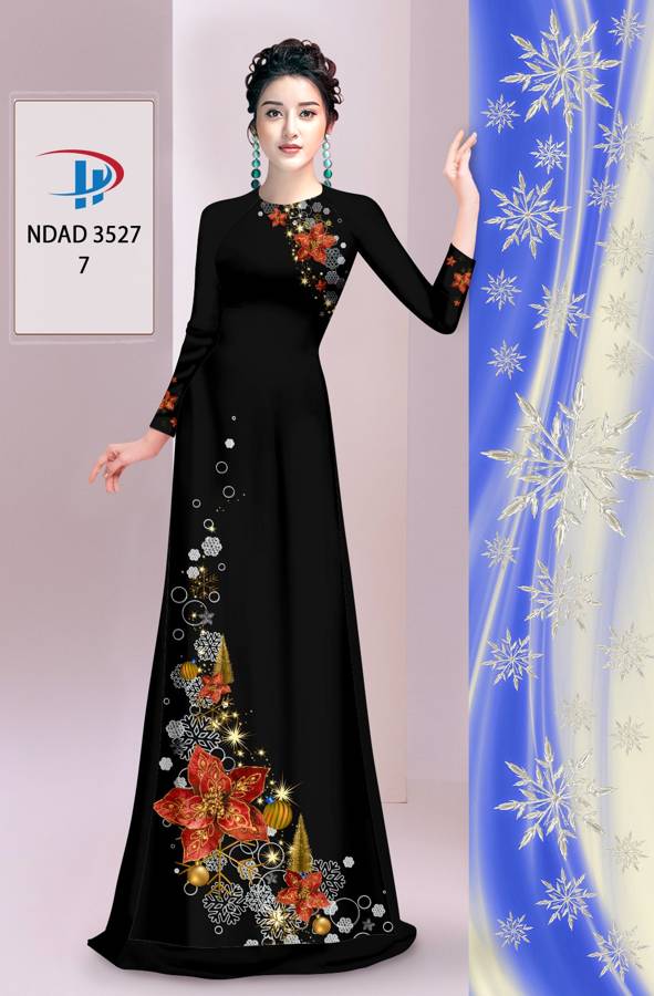 Vải Áo Dài Hoa In 3D AD NDAD3527 64