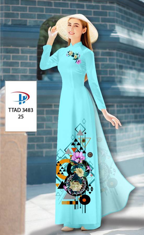 Vải Áo Dài Hoa In 3D AD TTAD3483 50