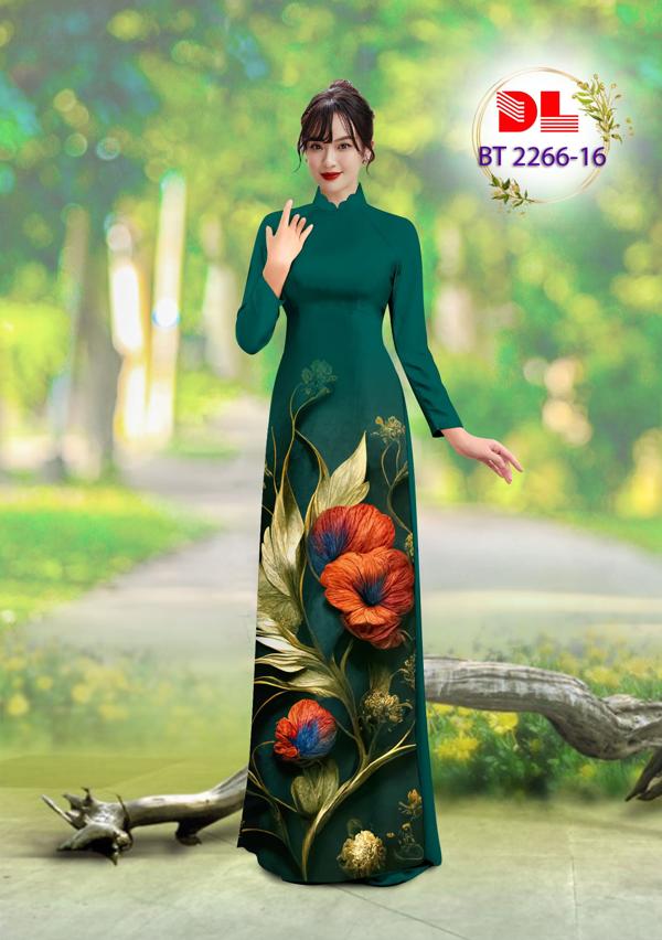 Vải Áo Dài Hoa In 3D Sang Trọng AD BT2266 36