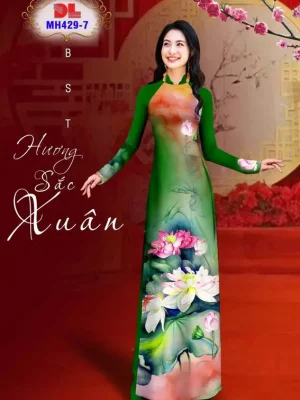 1731034001 342 vai ao dai sang trong hoa sen ad mh429