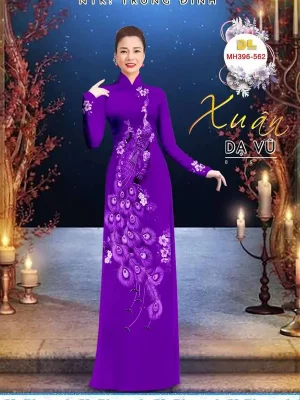 vai ao dai chim cong sang trong ad mh396