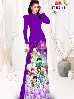 1735955209 296 vai ao dai cac be don tet ad zt889