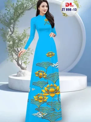 1736126847 772 vai ao dai hoa sen vang ad zt898