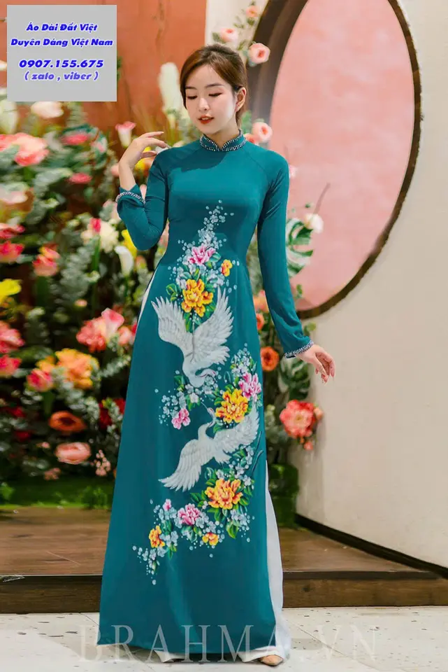 ao dai ngoi sui ve tay nghe thuat xu huong 2025 danh cho me co dau chu re 10