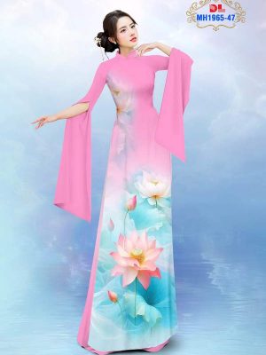 1748394037 296 vai ao dai hoa sen ad mh1965