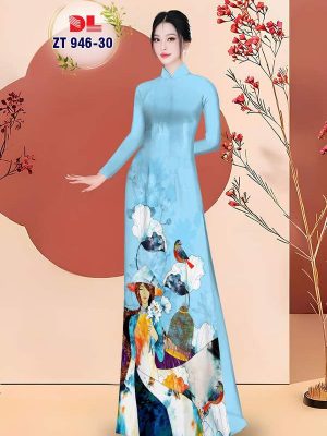 1748567145 34 vai ao dai co gai va hoa sen ad zt946